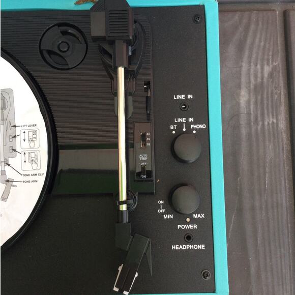 Victrola Journey Bluetooth Portable Record Player Turquoise - Picture 5 of 10